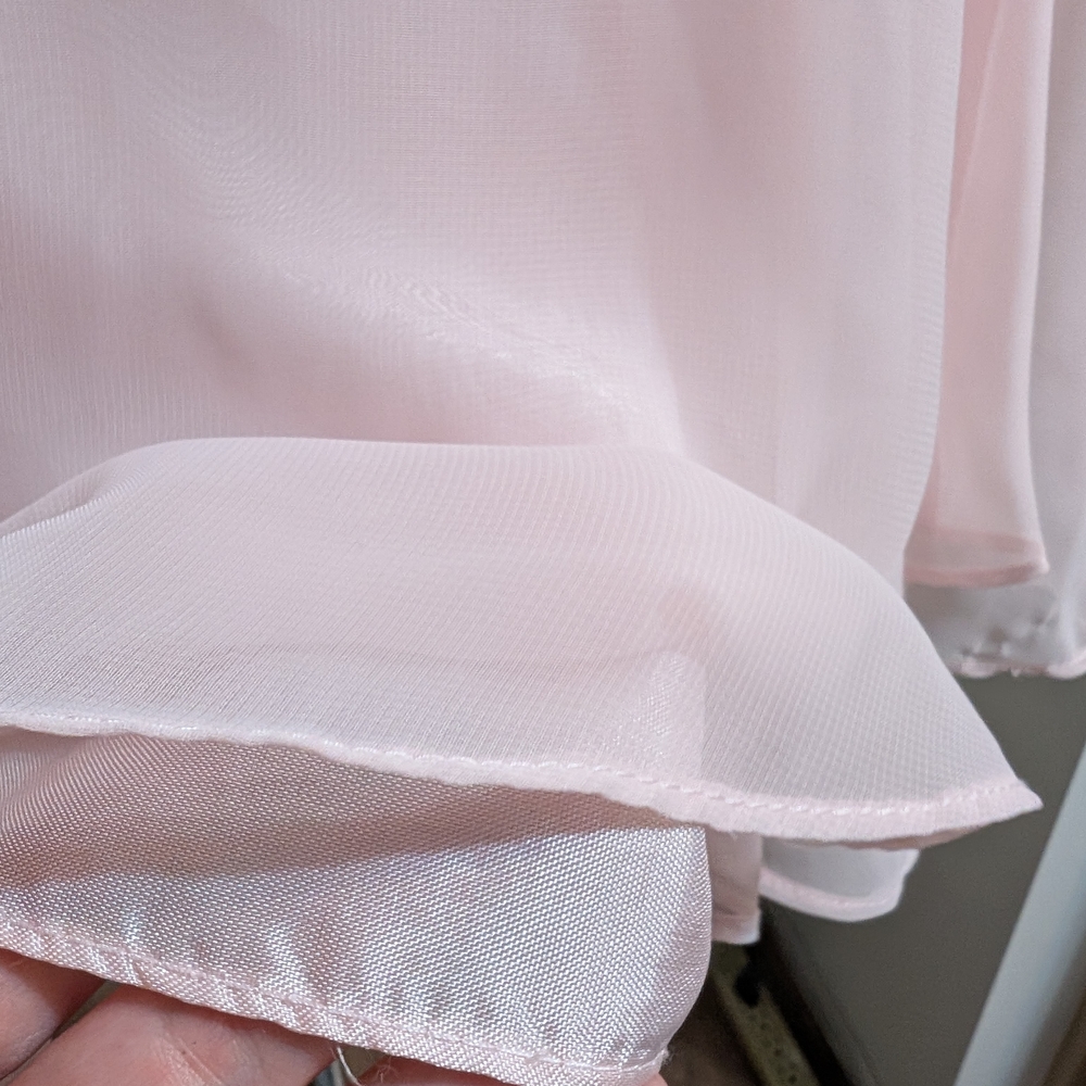 Coquette, Barbiecore, Ballet, Vintage Soft Pink Knee Length Flowy Skirt Size 12 - Picture 2 of 4